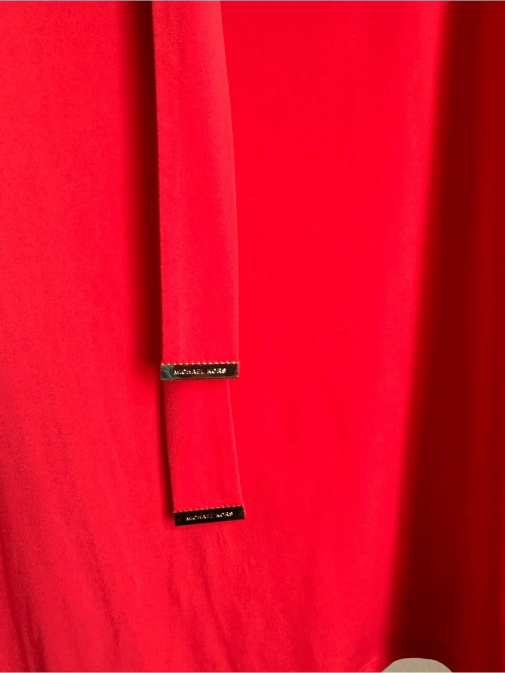 Michael Kors Sleeveless Red Tie-Neck Camisole